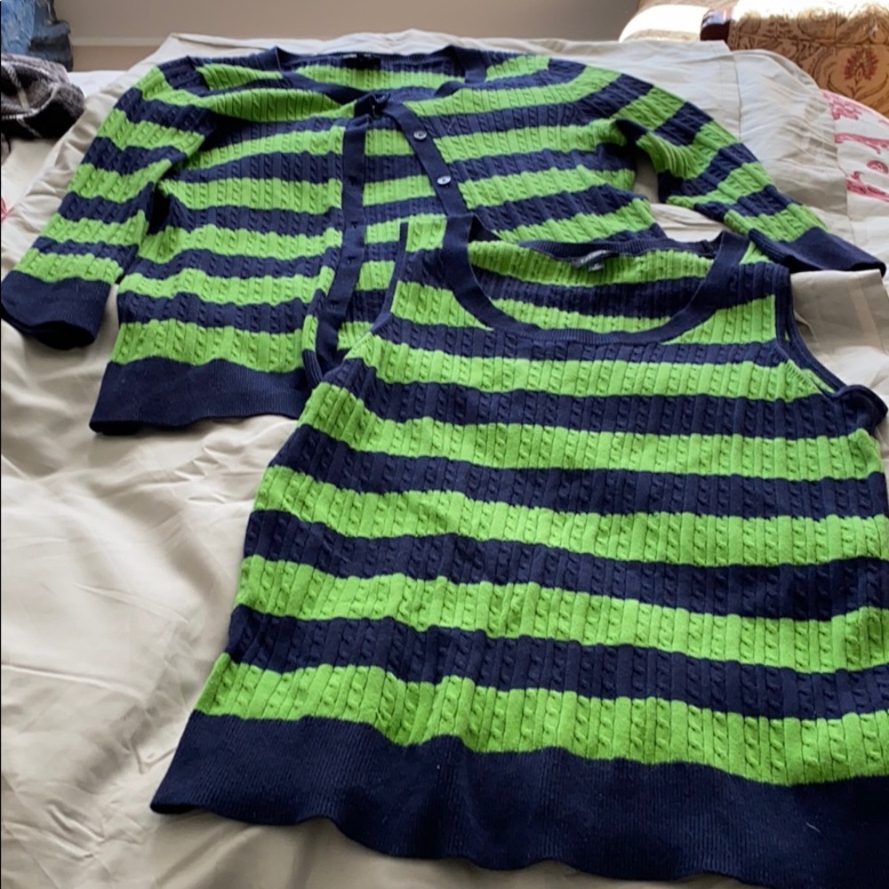 Twin sweater and cardigan set